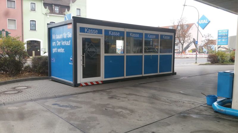 Tankstellen Verkaufsmodul 7x3m