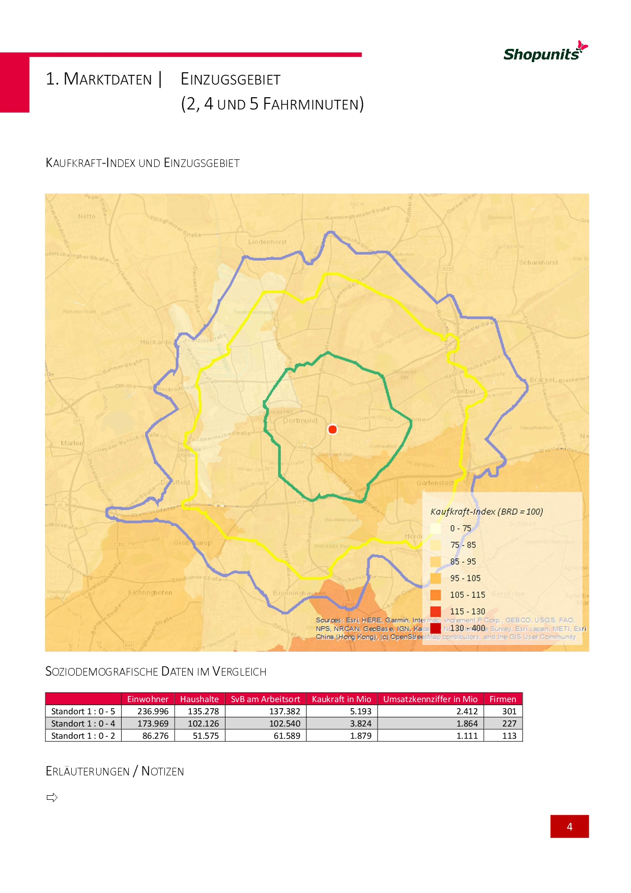 Go*Local - Online-Analysen für Markt, Standort und Wettbewerb, hier: Detailkarte