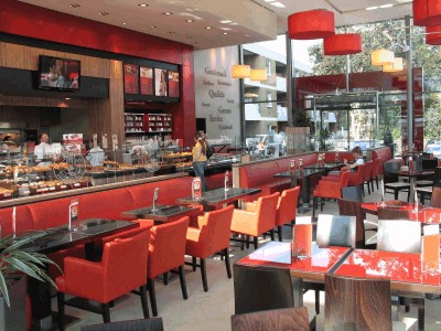 Der Verkaufspavillon als großes Backcafé - Innenaufnahme 3