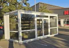 Bäckerei Verkaufsmodul (Backcontainer) - Vermietung - Vorderansicht