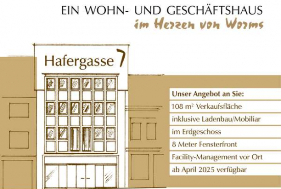 Worms Hafergasse, Ladenlokal, Gastronomie mieten oder kaufen