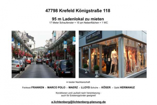 Krefeld Königstraße, Ladenlokal, Gastronomie mieten oder kaufen
