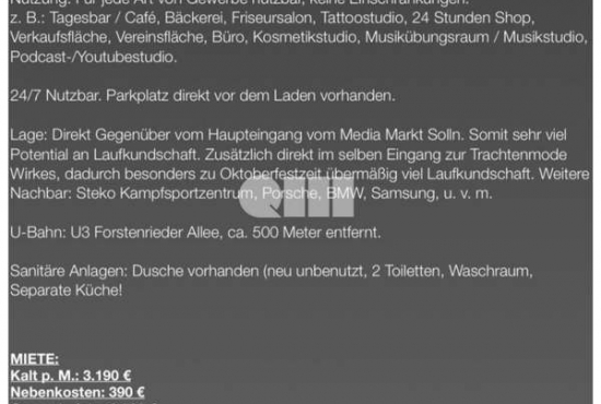 München , Ladenlokal, Gastronomie mieten oder kaufen