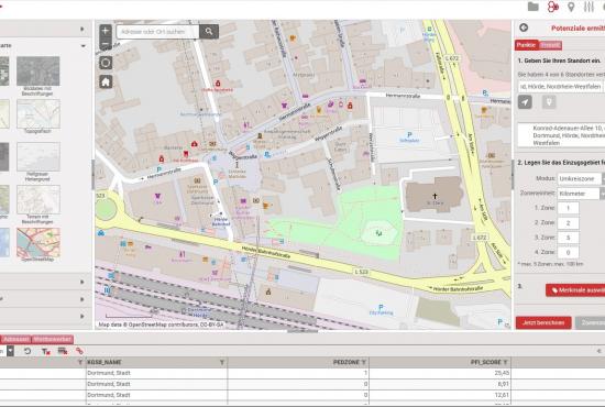 Go*Local - Online-Analysen für Markt, Standort und Wettbewerb, hier: Detailkarte