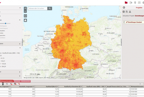 Go*Local - Online-Analysen für Markt, Standort und Wettbewerb, hier: Kaufkraft