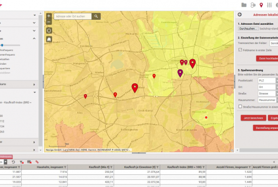 Go*Local - Online-Analysen für Markt, Standort und Wettbewerb, hier: Eigene und Wettbewerb Filialen