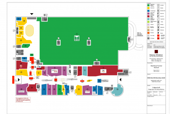 Einkaufszentrum ✩ Marktkauf-Center Warnow Park Rostock - Lageplan EG