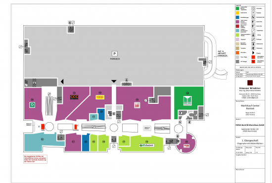 Einkaufszentrum ✩ Marktkauf-Center Warnow Park Rostock - Lageplan  OG