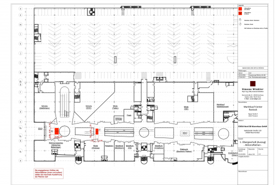 Einkaufszentrum ✩ Marktkauf-Center Warnow Park Rostock - Lageplan  OG