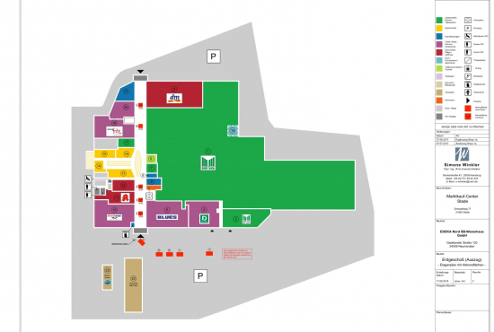 Einkaufszentrum ✩ Marktkauf-Center Stade, Lageplan EG