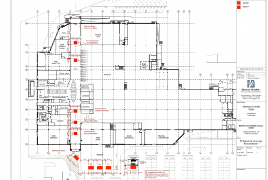 Einkaufszentrum ✩ Marktkauf-Center Stade, Lageplan EG