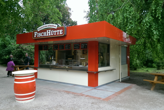 Verkaufsstand, Verkaufskiosk: Pavillon Fischhütte - shopunits.de