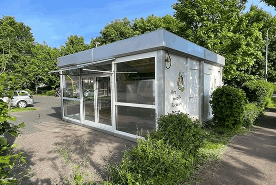 Bäckerei Verkaufsmodul (Backcontainer) - Vermietung - Vorderansicht